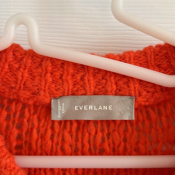 Everlane Bright Orange Cardigan Sweater - Picture 2 of 3